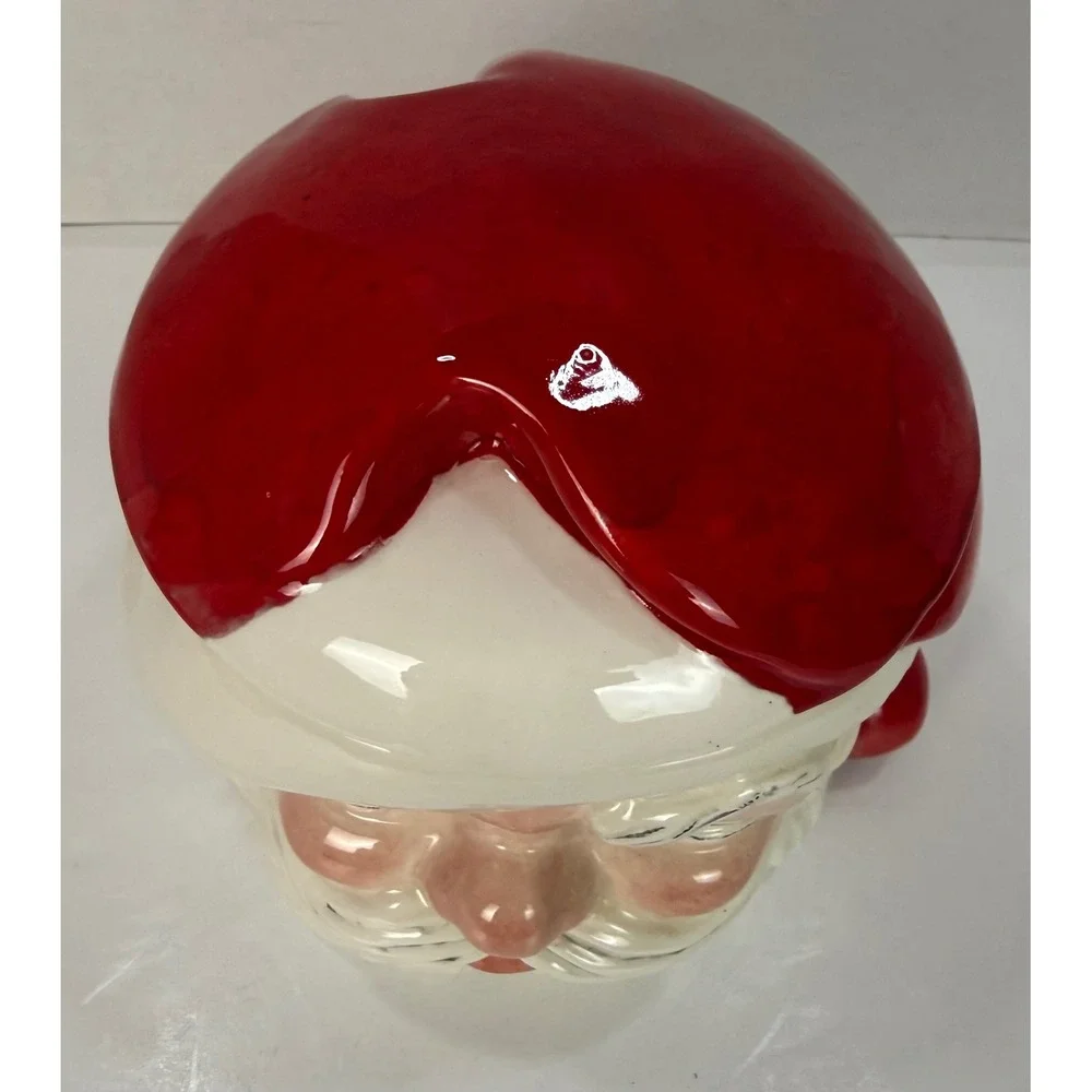 Vtg 50s Jamar Mallory Ceramic Studio Santa Claus Large Cookie Jar MCM Inscribed
